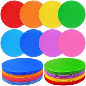 48 Pcs Carpet Spots Markers Carpet Circles Carpet Markers for Kids Social Distancing and Wait Line Up, Removable Carpet Dots Floor Dots for Classroom, 8 Colors