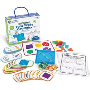 Skill Builders! 1st Grade Geometry, Homeschool Curriculum, First Grade Learning Games, First Grade Learning Materials, 128 Pieces, Age 6+