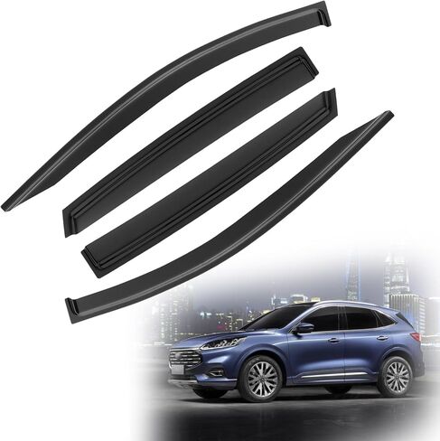 واقيات المطر للنافذة لسيارة Ford Escape 2020-2023، واقيات حاجب النافذة، حاجبات الرياح، واقيات التهوية، واقيات المطر، الشمس 2021 2022 20 21 22، شريط على in Kuwait