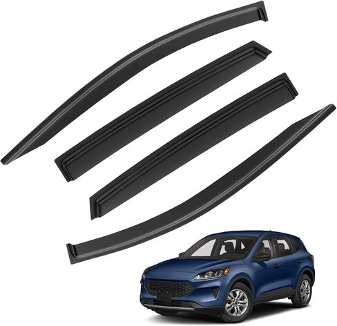 واقيات المطر للنافذة لسيارة Ford Escape 2020-2023، واقيات حاجب النافذة، حاجبات الرياح، واقيات التهوية، واقيات المطر، الشمس 2021 2022 20 21 22، شريط على in Kuwait