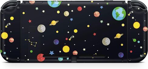 تصميم مبتذل Galaxy Skin متوافق مع Nintendo Switch، ملصق الكواكب الأسود من الفينيل 3M متوافق مع Nintendo Switch غطاء كامل ملتف in Saudi Arabia