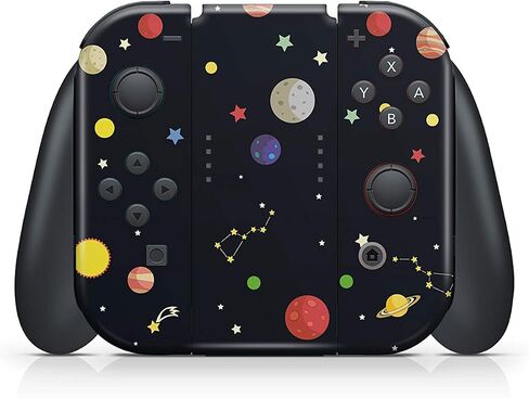 تصميم مبتذل Galaxy Skin متوافق مع Nintendo Switch، ملصق الكواكب الأسود من الفينيل 3M متوافق مع Nintendo Switch غطاء كامل ملتف in Saudi Arabia