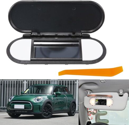 مرآة مكياج RLB-HILON Sun Visor مضيئة متوافقة مع Mini Cooper Cooper S Clubman Hatchback Countryman F55 F56 2015 2016 2017 2018 2019 2020 2021 2022 سنة، لون أسود in Saudi Arabia