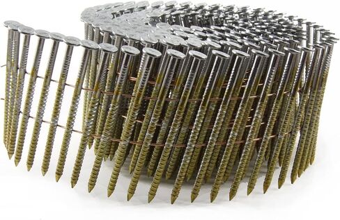 B&C Eagle A314X120HDRC Round Head 3-1/4-Inch x .120 x 15 Degree Hot Dip Galvanized Ring Shank Wire Collated Coil Framing Nails (400 per box) in Saudi Arabia