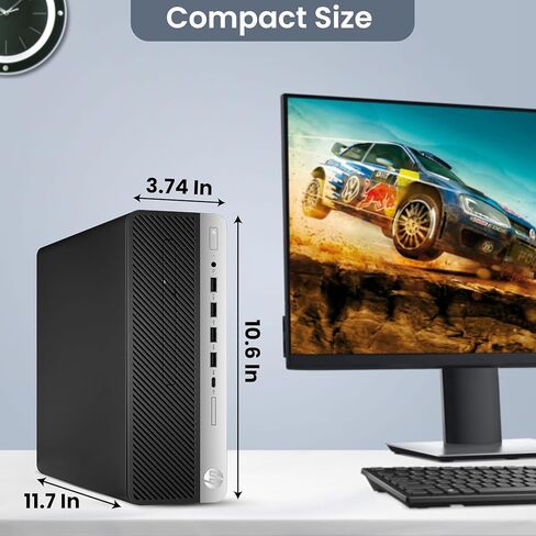 كمبيوتر مكتبي HP 800 G5، Intel i5 9500 حتى 4.40 جيجاهرتز، 32 جيجابايت DDR4، 512 جيجابايت SSD، شاشة 22 بوصة، لوحة مفاتيح وماوس RGB، HDMI، NVIDIA GeForce GTX 1050 Ti 4 جيجابايت Windows 11 Pro (متجدد) in Saudi Arabia