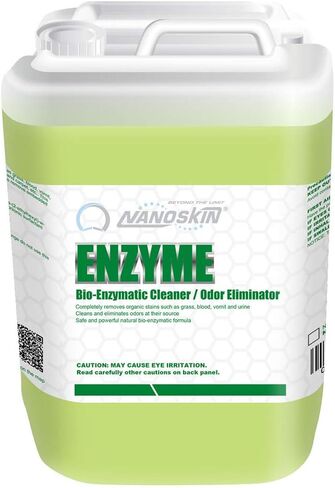 Nanoskin ENZYME Multi-Purpose Cleaner & Odor Eliminator 5 Gallons - Removes Complex Organic Stains, Dirt, Grease, and Grime from Multi Surfaces | For Automotive, Floor, Kitchen, Bathroom, Plumbing in Saudi Arabia