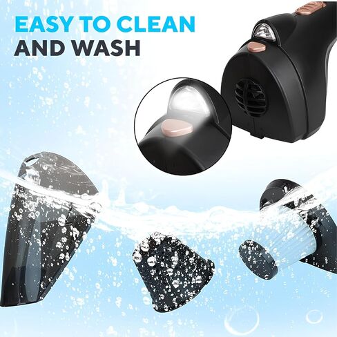 Car Vacuum Cleaner - Handheld Portable Electric Auto Cleaner with 4500 Pa Suction Power, 16 ft Cord, LED Light, Compact Multipurpose Accessories Cleaner Kit for Car Interior & Home in Kuwait