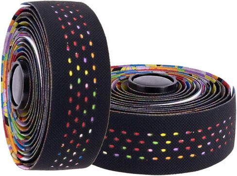 2 Rolls Soft Road Bike Bicycle Handlebar Cork EVA PU Bar Tape Professional Cycling Damping Anti-Vibration Wrap in Saudi Arabia