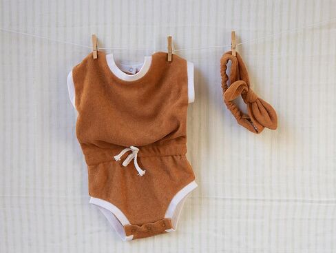Lila & Jack 2PC French Terry Romper & Headband Set in Saudi Arabia
