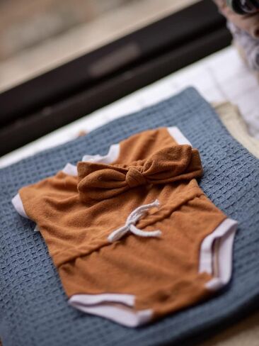 Lila & Jack 2PC French Terry Romper & Headband Set in Saudi Arabia