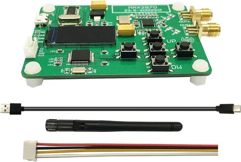 Upgraded MAX2870 Rf Signal Generator Source 23~6000Mhz High Precision Frequency 2.8 inch Touching Screen Single Point Sweep Mode Data Cable SMA Female Counter-Control in Saudi Arabia