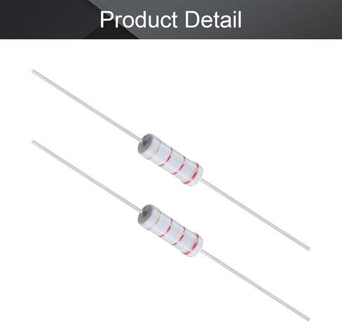 Fielect 20Pcs 1.8K ohm Resistor 3W 5% Metal Oxide Film Resistors Axial Lead Flame Proof for DIY Electronic Projects and Experiments Tolerance in Saudi Arabia