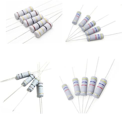 Fielect 20Pcs 1.8K ohm Resistor 3W 5% Metal Oxide Film Resistors Axial Lead Flame Proof for DIY Electronic Projects and Experiments Tolerance in Saudi Arabia