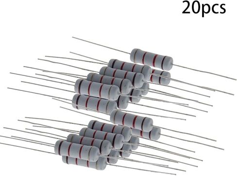 Fielect 20Pcs 1.8K ohm Resistor 3W 5% Metal Oxide Film Resistors Axial Lead Flame Proof for DIY Electronic Projects and Experiments Tolerance in Saudi Arabia