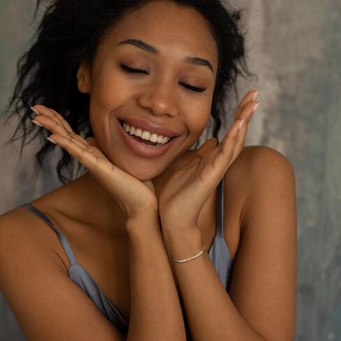 أساور اللؤلؤ الطبيعي للنساء مطلية بالذهب عيار 18 قيراطًا باللون الأبيض الحقيقي ولؤلؤ المياه العذبة المزروعة يدويًا جوهرة ميلاد يونيو مجوهرات راقية للنساء هدايا in Kuwait