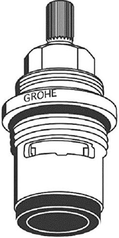 قطع غيار صنبور حوض الحمام العالمي Grohe 45888000، 3.150 بوصة عرض × 2.205 بوصة، ستارلايت كروم in Kuwait