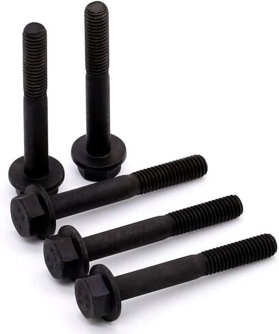 Glvaner M10-1.5 x 35mm Length (10 pcs) Alloy Steel Flanged Washer Head Hex Bolts, Extra-Large Washer Head, 10.9 Grade Black Oxide Finish GB5789 Full Thread in Saudi Arabia