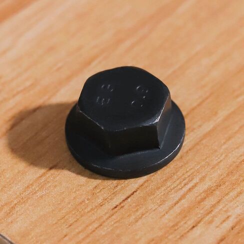 Glvaner M10-1.5 x 35mm Length (10 pcs) Alloy Steel Flanged Washer Head Hex Bolts, Extra-Large Washer Head, 10.9 Grade Black Oxide Finish GB5789 Full Thread in Saudi Arabia