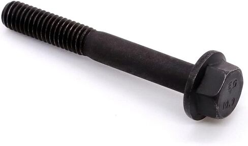 Glvaner M10-1.5 x 35mm Length (10 pcs) Alloy Steel Flanged Washer Head Hex Bolts, Extra-Large Washer Head, 10.9 Grade Black Oxide Finish GB5789 Full Thread in Saudi Arabia