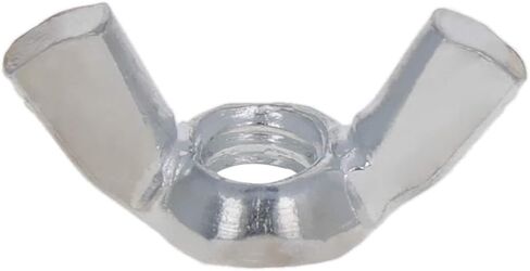 MroMax 8PCS 3/8"-16 Butterfly Wing Nuts Carbon Steel Zinc Plated Wing Nuts Silver Hand Twist Tighten Ear Wingnuts Fasteners Parts Wing-Nut for Mechanical Electronic Furniture Decoration in Saudi Arabia