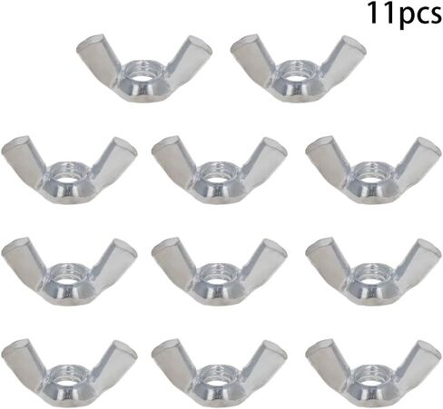 MroMax 8PCS 3/8"-16 Butterfly Wing Nuts Carbon Steel Zinc Plated Wing Nuts Silver Hand Twist Tighten Ear Wingnuts Fasteners Parts Wing-Nut for Mechanical Electronic Furniture Decoration in Saudi Arabia