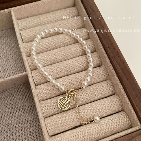 أساور اللؤلؤ choistily للنساء كريم اللؤلؤ الأبيض سوار اللؤلؤ مطرز الأساور العصرية بوهو الباروك سوار اللؤلؤ سوار اللؤلؤ الذهبي بساطتها أساور اللؤلؤ والمجوهرات للفتيات في سن المراهقة in Kuwait