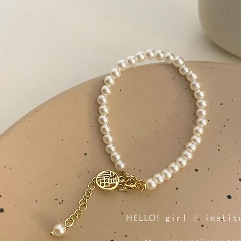 أساور اللؤلؤ choistily للنساء كريم اللؤلؤ الأبيض سوار اللؤلؤ مطرز الأساور العصرية بوهو الباروك سوار اللؤلؤ سوار اللؤلؤ الذهبي بساطتها أساور اللؤلؤ والمجوهرات للفتيات في سن المراهقة in Kuwait