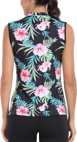 Golf Polo Shirts for Women Slim Fit Woman Sleeveless Sports Shirts Quick Dry Athletic Tank Tops for Tennis Work in Saudi Arabia
