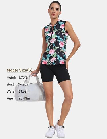 Golf Polo Shirts for Women Slim Fit Woman Sleeveless Sports Shirts Quick Dry Athletic Tank Tops for Tennis Work in Saudi Arabia