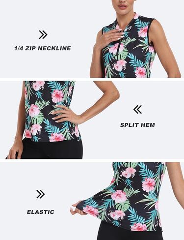 Golf Polo Shirts for Women Slim Fit Woman Sleeveless Sports Shirts Quick Dry Athletic Tank Tops for Tennis Work in Saudi Arabia