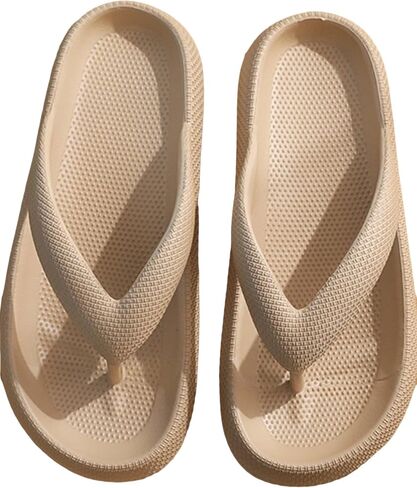 OYOANGLE Women's Classic Solid Open Toe Platform Flip Flops Non Slip Lightweight Summer Outdoor Beach Flip Flop Shoes in Saudi Arabia