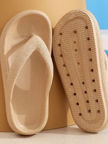 OYOANGLE Women's Classic Solid Open Toe Platform Flip Flops Non Slip Lightweight Summer Outdoor Beach Flip Flop Shoes in Saudi Arabia