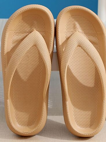 OYOANGLE Women's Classic Solid Open Toe Platform Flip Flops Non Slip Lightweight Summer Outdoor Beach Flip Flop Shoes in Saudi Arabia