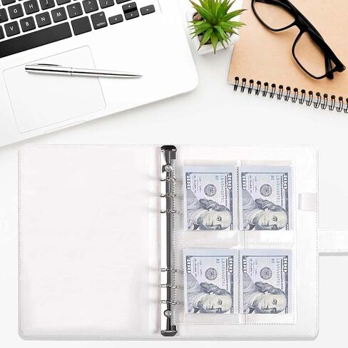 تحدي توفير المال في 100 ظرف، مجلد تحدي 100 ظرف، طريقة سهلة وممتعة لتوفير 5050 دولارًا، حافظة كتب الميزانية لتحديات التوفير مع مظاريف نقدية للمكتب والمنزل والمدرسة (أسود) in Saudi Arabia
