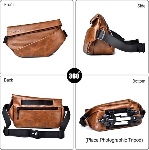 حقيبة حبال للرجال حقيبة الصدر بو الجلود حقيبة الكتف خفيفة حقائب الصدر Crossbody in Saudi Arabia