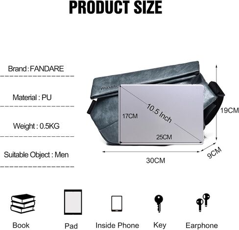 حقيبة حبال للرجال حقيبة الصدر بو الجلود حقيبة الكتف خفيفة حقائب الصدر Crossbody in Saudi Arabia