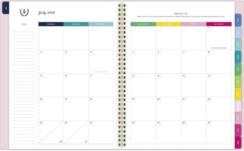 AT-A-GLANCE 2023-2024 Academic Planner, Simplified by Emily Ley, Weekly & Monthly, 5-1/2" x 8-1/2", Small, Monthly Tabs, Flexible Cover, Leatherette, Blush (EL13-200A) in Saudi Arabia