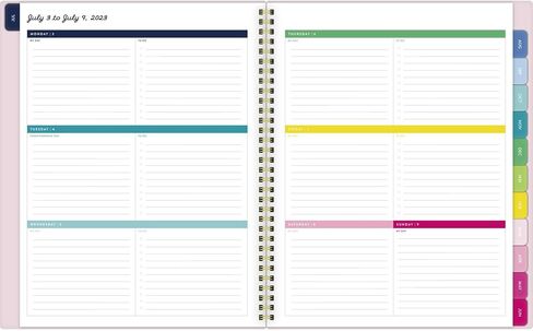 AT-A-GLANCE 2023-2024 Academic Planner, Simplified by Emily Ley, Weekly & Monthly, 5-1/2" x 8-1/2", Small, Monthly Tabs, Flexible Cover, Leatherette, Blush (EL13-200A) in Saudi Arabia
