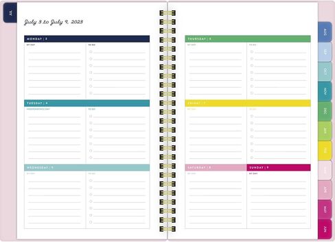 AT-A-GLANCE 2023-2024 Academic Planner, Simplified by Emily Ley, Weekly & Monthly, 5-1/2" x 8-1/2", Small, Monthly Tabs, Flexible Cover, Leatherette, Blush (EL13-200A) in Saudi Arabia