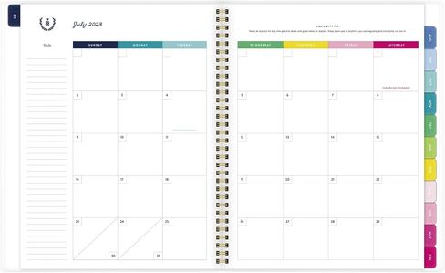 AT-A-GLANCE 2023-2024 Academic Planner, Simplified by Emily Ley, Weekly & Monthly, 5-1/2" x 8-1/2", Small, Monthly Tabs, Flexible Cover, Leatherette, Blush (EL13-200A) in Saudi Arabia