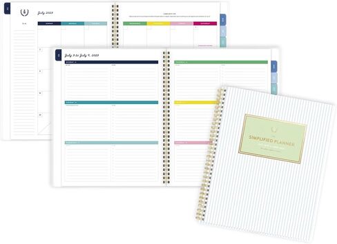 AT-A-GLANCE 2023-2024 Academic Planner, Simplified by Emily Ley, Weekly & Monthly, 5-1/2" x 8-1/2", Small, Monthly Tabs, Flexible Cover, Leatherette, Blush (EL13-200A) in Saudi Arabia