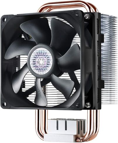 مبرد وحدة المعالجة المركزية Cooler Master Hyper T2 مدمج بحلقة مزدوجة، مروحة 95 مم، 2 أنبوب حراري نحاسي للاتصال المباشر لـ AMD Ryzen/Intel LGA1151 in Saudi Arabia