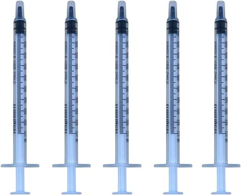 حقنة بيطرية يمكن التخلص منها، 1cc Luer Slip، بدون إبرة، معبأة بشكل فردي، 100 لكل صندوق، 01ST in Saudi Arabia