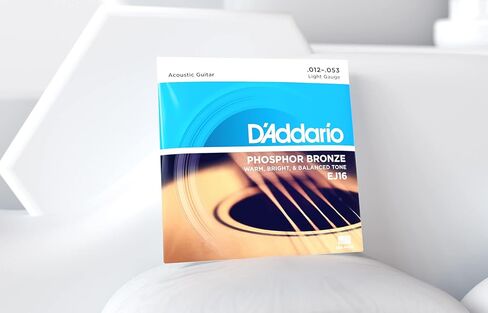 مجموعة D'Addario EJ16 الصوتية الفوسفور البرونزية الخفيفة 12-53 مكونة من 6 قطع in Saudi Arabia