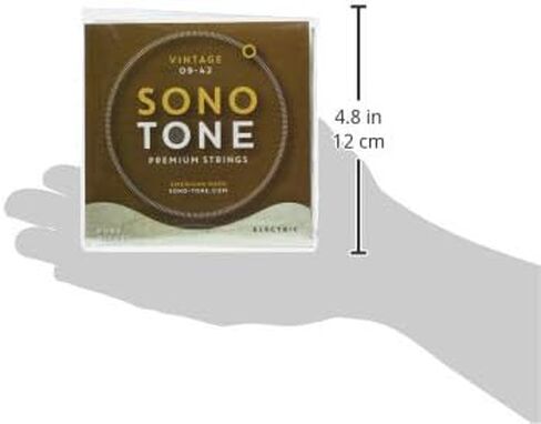 Vintage, 10-46, Light, Electric Guitar Strings, Pure Nickel Wrap, Hand-Wound, Hex Core, Pure, Warm, Authentic Tone, American Made in Saudi Arabia