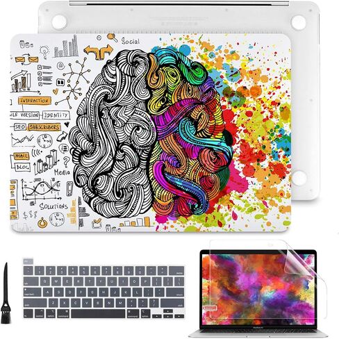 حافظة Batianda لجهاز MacBook Pro الجديد 13 بوصة 2022 M2 Chip and Model A2338 M1 A2251 A2289 2021 2020 Release، غلاف صلب بتصميم أنيق مع غطاء لوحة مفاتيح وواقي شاشة، زهرة عتيقة in Saudi Arabia