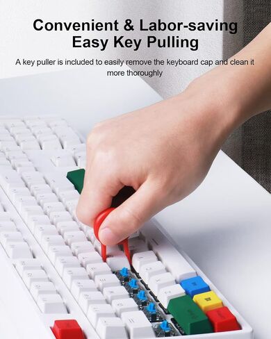 Keyboard Cleaner, 5 in 1 Keyboard Cleaning Brush Kit Soft Brush, Keyboard Cleaner Dust Remover Key Puller, Computer Cleaning Tools Multifunctional Pen (Black) in Saudi Arabia