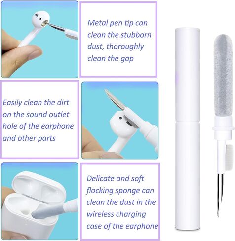 Keyboard Cleaner, 5 in 1 Keyboard Cleaning Brush Kit Soft Brush, Keyboard Cleaner Dust Remover Key Puller, Computer Cleaning Tools Multifunctional Pen (Black) in Saudi Arabia