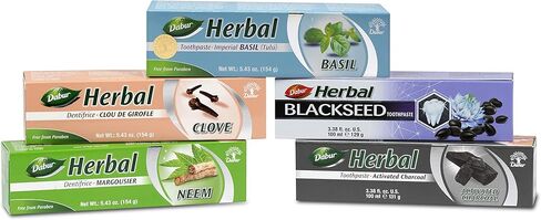 معجون أسنان دابر الطبيعي - العناية العشبية المنعشة لصحة الفم - يعزز الأسنان واللثة النظيفة والصحية - ارفع روتين نظافة الفم بابتسامة - خالي من البارابين - غني بالنيم - 100 مل in Kuwait