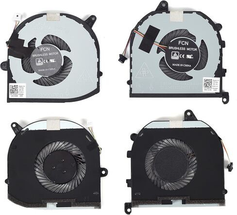 مروحة بديلة لوحدة المعالجة المركزية ووحدة معالجة الرسومات متوافقة مع الكمبيوتر المحمول Dell XPS 15 9570، الكمبيوتر المحمول Precision 5520 5530 P/N: 008YY9 0TK9J1 TK9J1 08YY9 in Kuwait